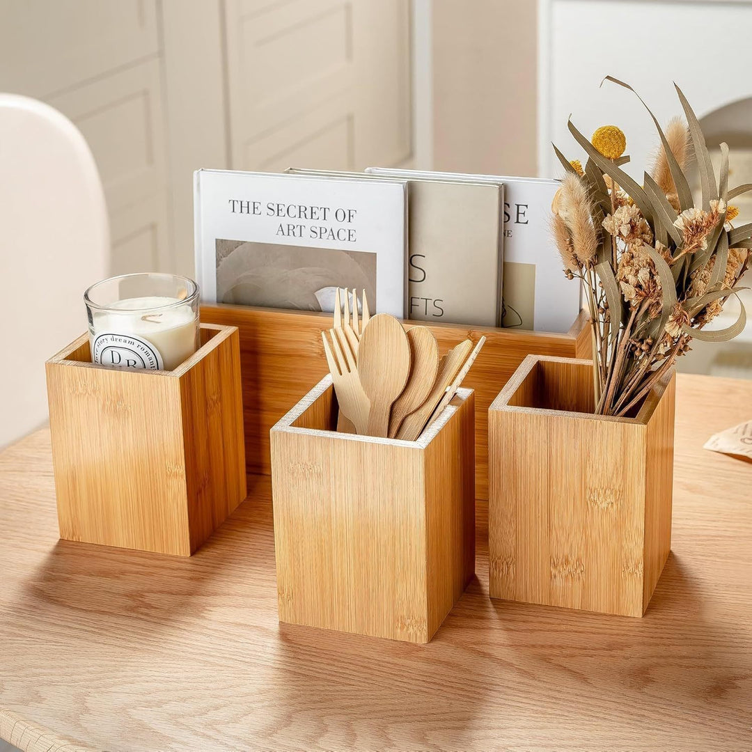 Bamboo Cutlery Organizer with Practical Compartments Stornfield