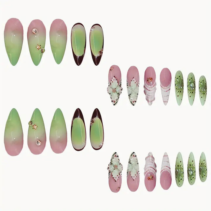 Decorative 3D Butterfly Themed Press-On Nail Art Stornfield