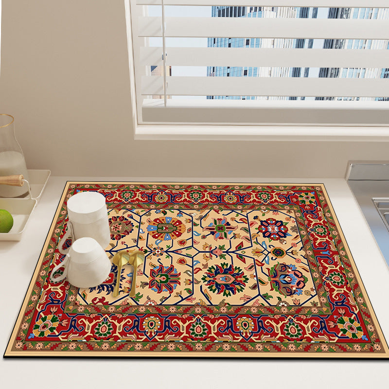 Floral Print Decorative Area Rug