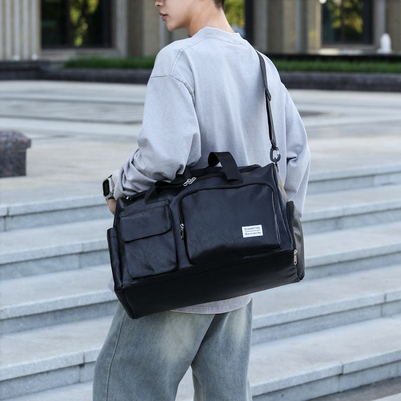 Durable Vintage Leather Travel Duffel Bag Stornfield