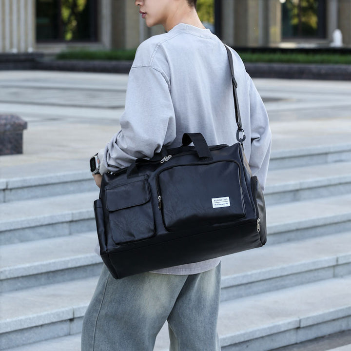 Durable Vintage Leather Travel Duffel Bag Stornfield