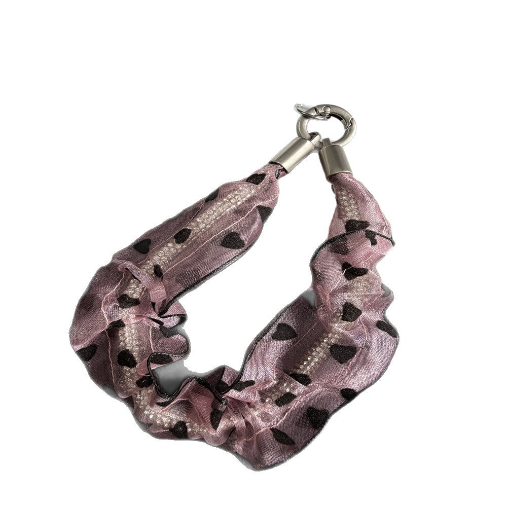 Heart-Patterned Hair Scrunchie Stornfield