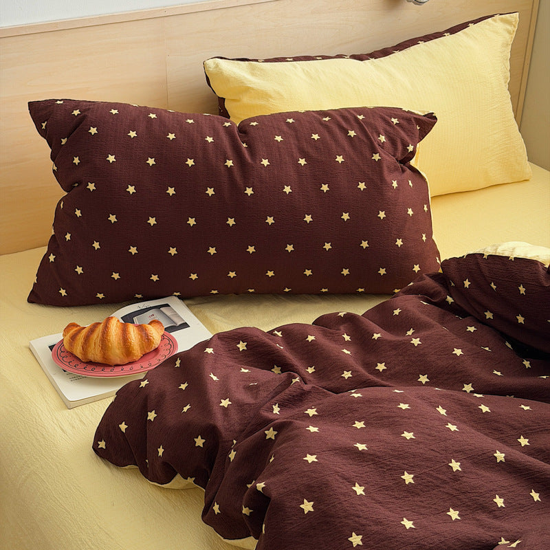 Star Patterned Lightweight Duvet Cover Set