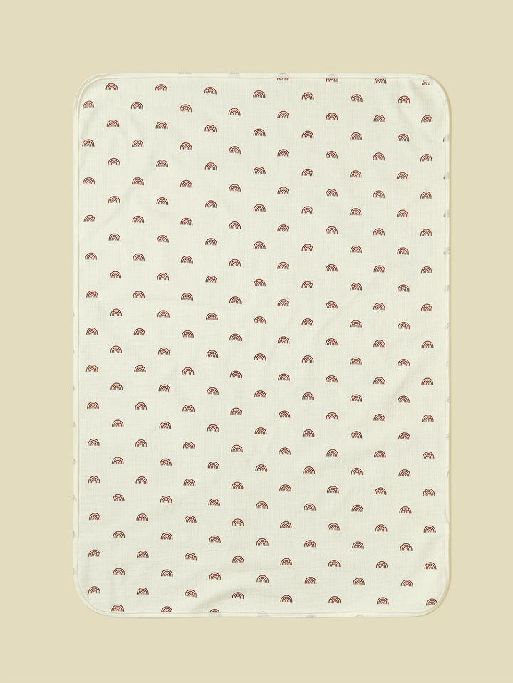 Soft Muslin Baby Blanket with Rainbow Print Stornfield