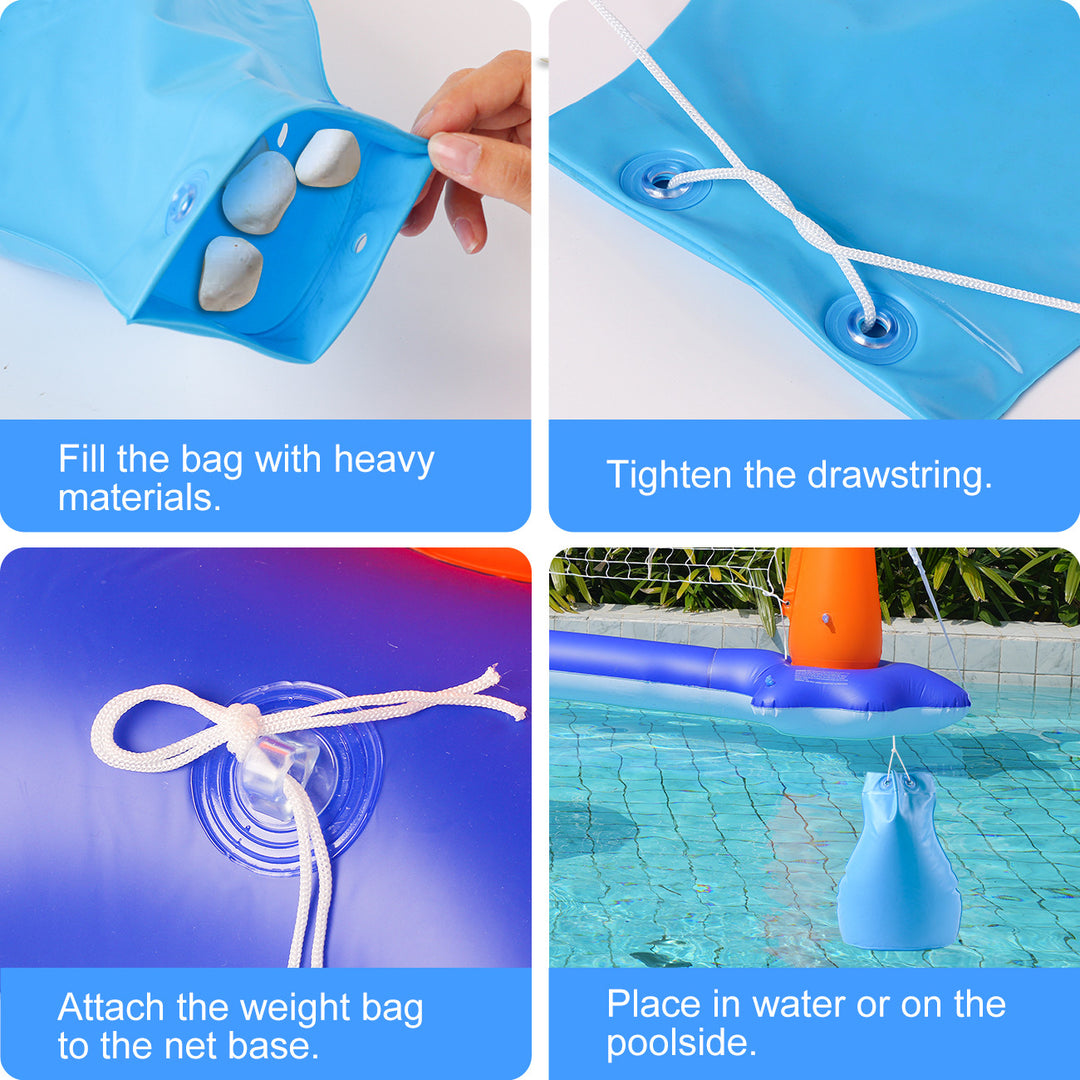 Unisex Inflatable Water Play Set with Volleyball and Basketball Net Stornfield