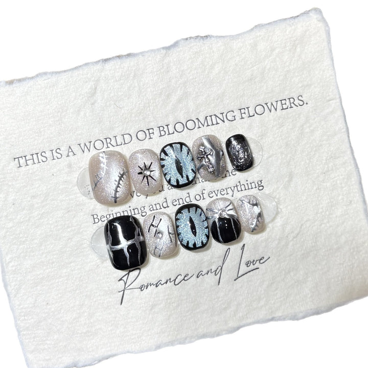 Artistic Themed Press-On Nail Art Stornfield