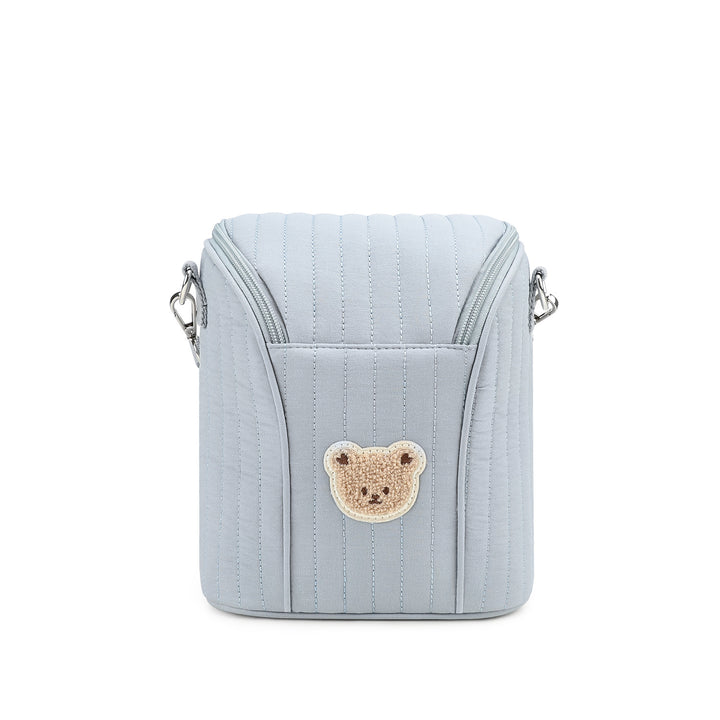 Fashionable Shoulder Bag with Quilted Design and Cute Bear Motif Stornfield