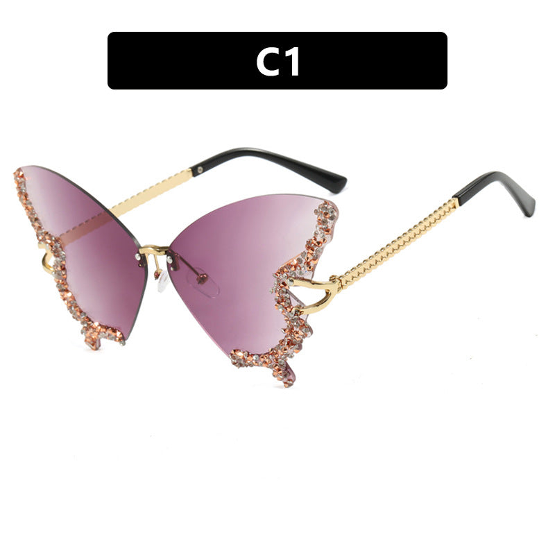 Women's large cat-eye sunglasses with sparkling rhinestone embellishment and elegant frame Stornfield