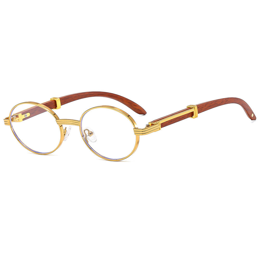 Vintage-Inspired Circular Sunglasses with Luxurious Golden Accents Stornfield