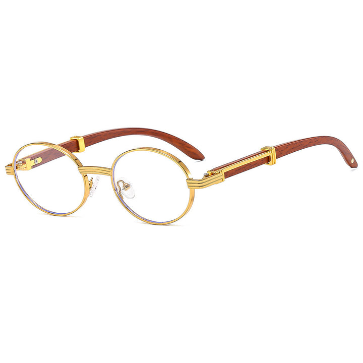 Vintage-Inspired Circular Sunglasses with Luxurious Golden Accents Stornfield