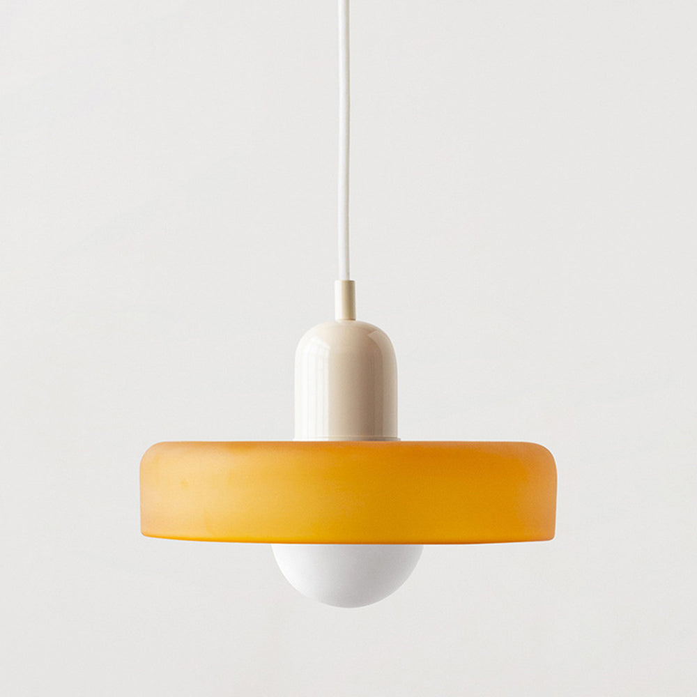 Stornfield | Stained Glass Pendant Light | Elegant Bauhaus Style Hanging Lamp | Designer Lamp for Living Room and Dining Room