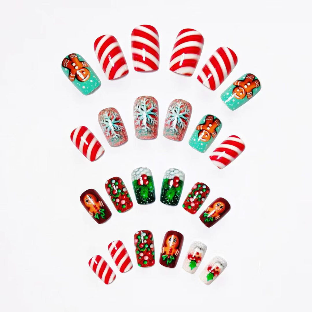 Artificial nails in gingerbread house design Stornfield