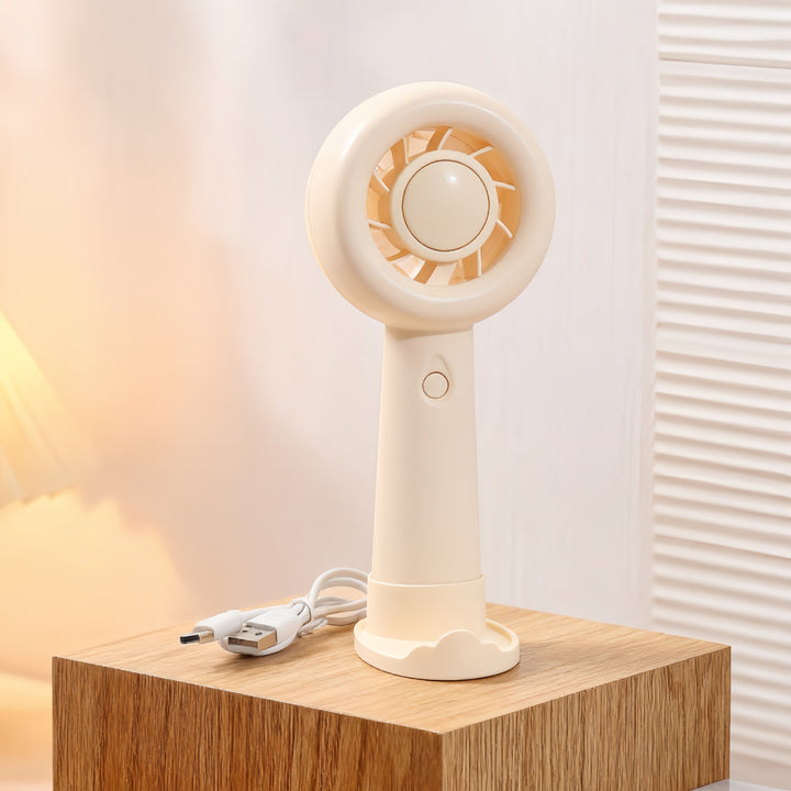 Ladies Portable Hand Fan with Ergonomic Design and USB Charging Function Stornfield