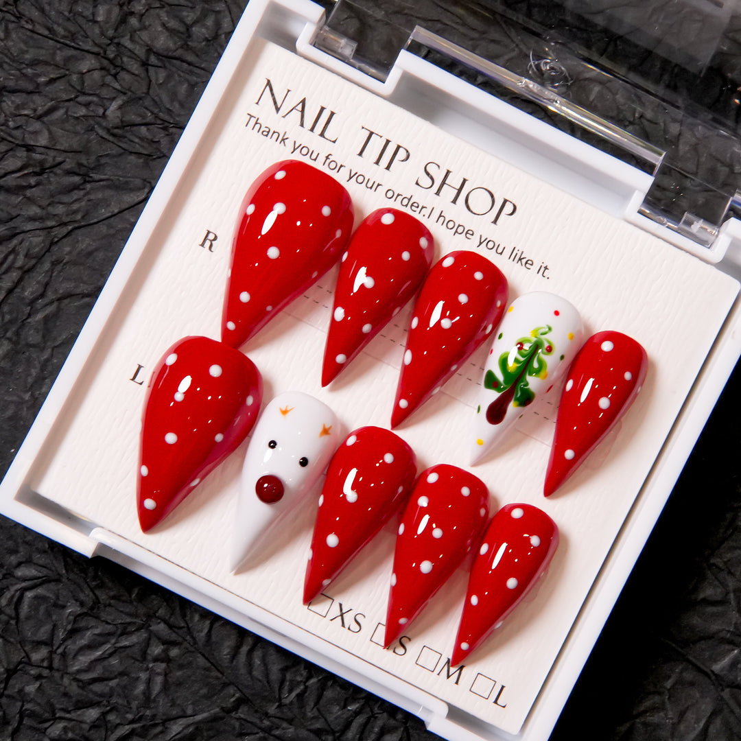 Festive Stiletto Press-On Nail Set