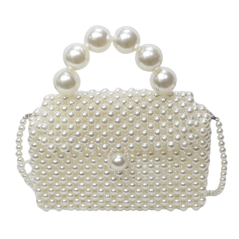 Pearl-Embellished Evening Handbag
