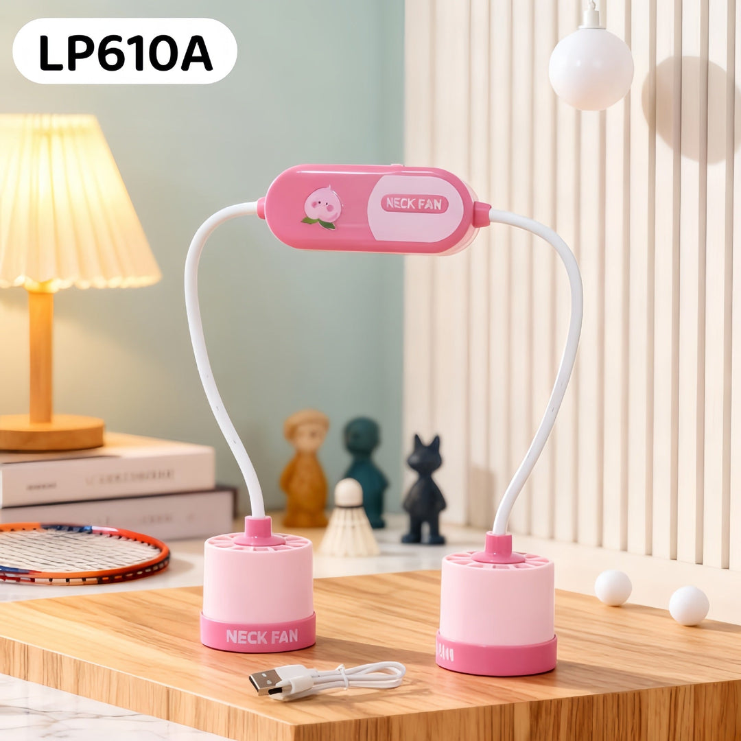 Ladies Portable Neck Fan with Flexible Hose Design Stornfield