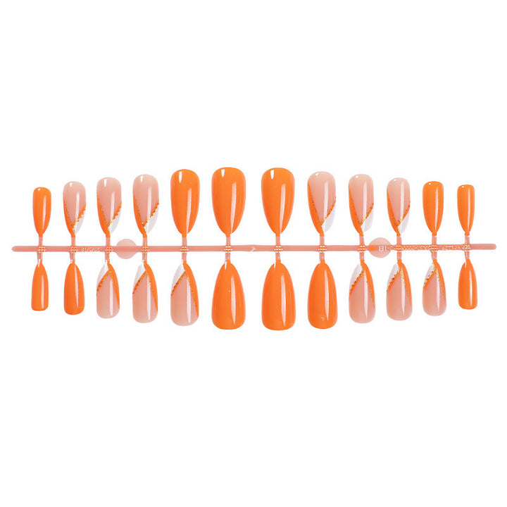 Nail set with elegant matte finish and golden accents Stornfield