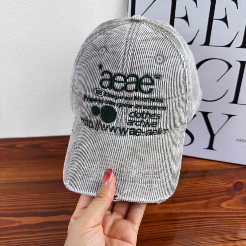Women's Distressed Corduroy Baseball Cap Stornfield