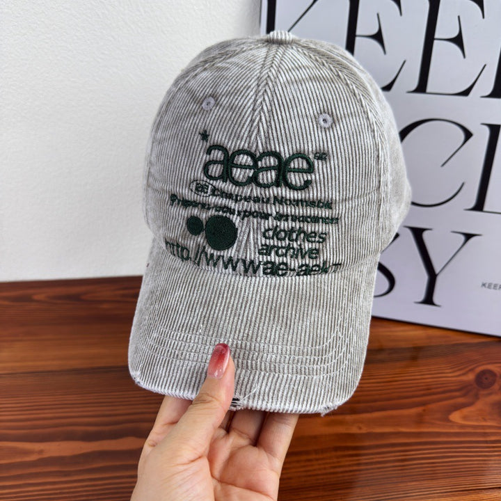 Women's Distressed Corduroy Baseball Cap Stornfield