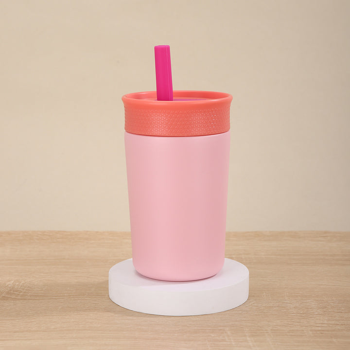 Ladies Insulated Drinking Bottle with Silicone Lid and Straw Stornfield
