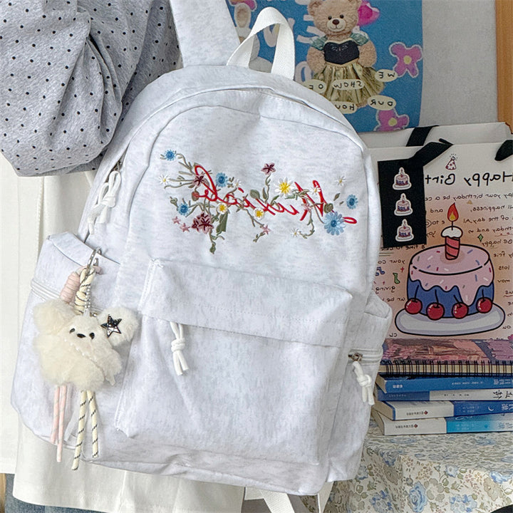 Stylish Embroidered Multi-Pocket Backpack Stornfield