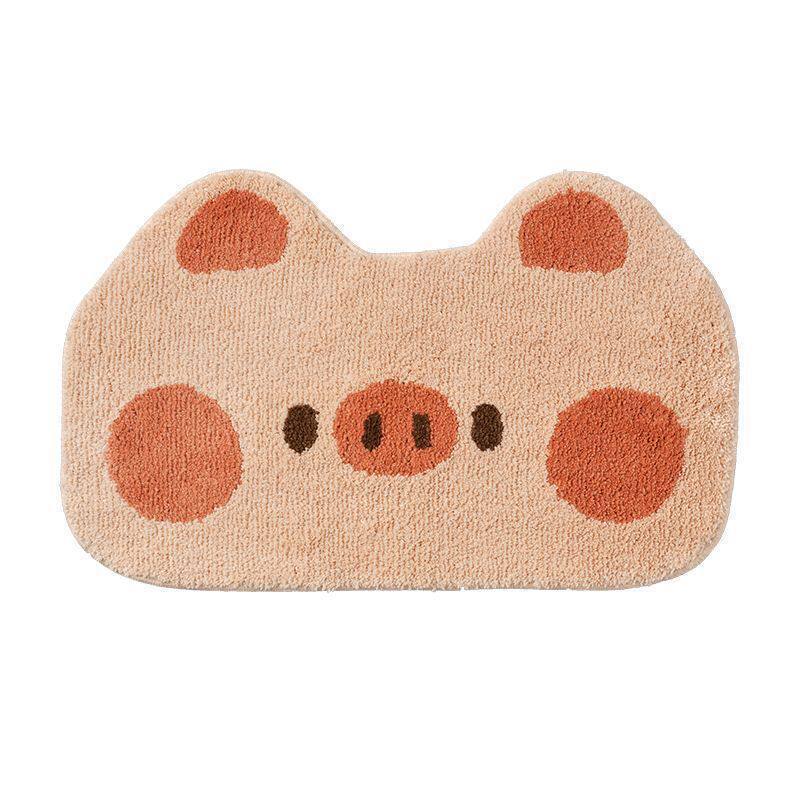 Plush Smiley Face Bath Mat