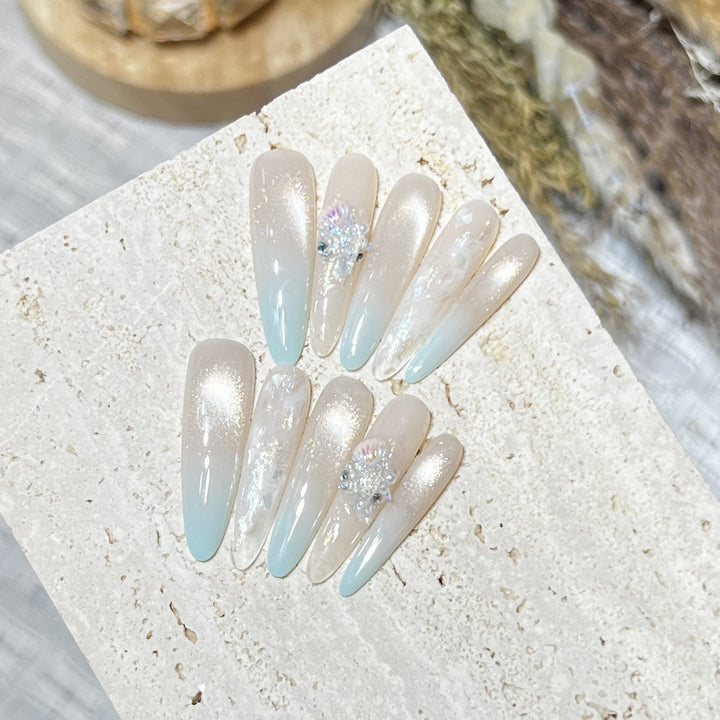 Elegant Stiletto Press-On Nail Set with Glitter Finish Stornfield