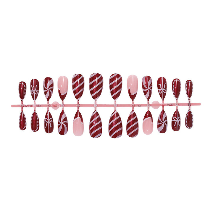 Festive Glittery Press-On Nails Set Stornfield