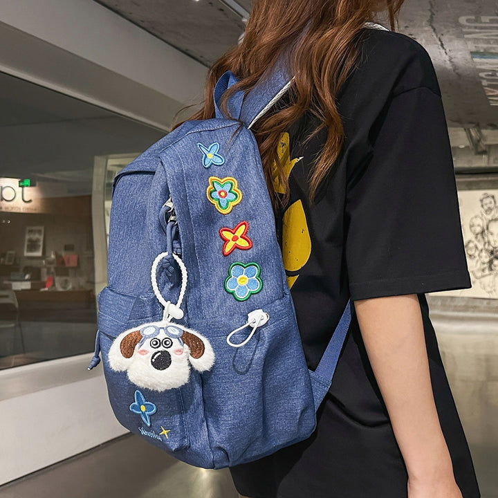 Casual Floral-Embroidered Backpack Stornfield
