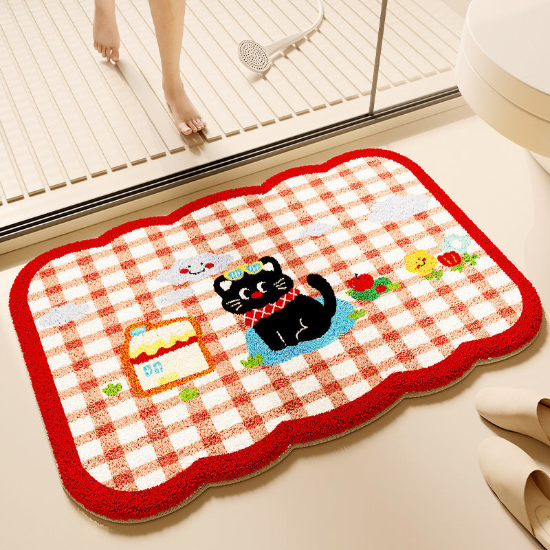 Cute Dog-Themed Plush Bath Mat Stornfield