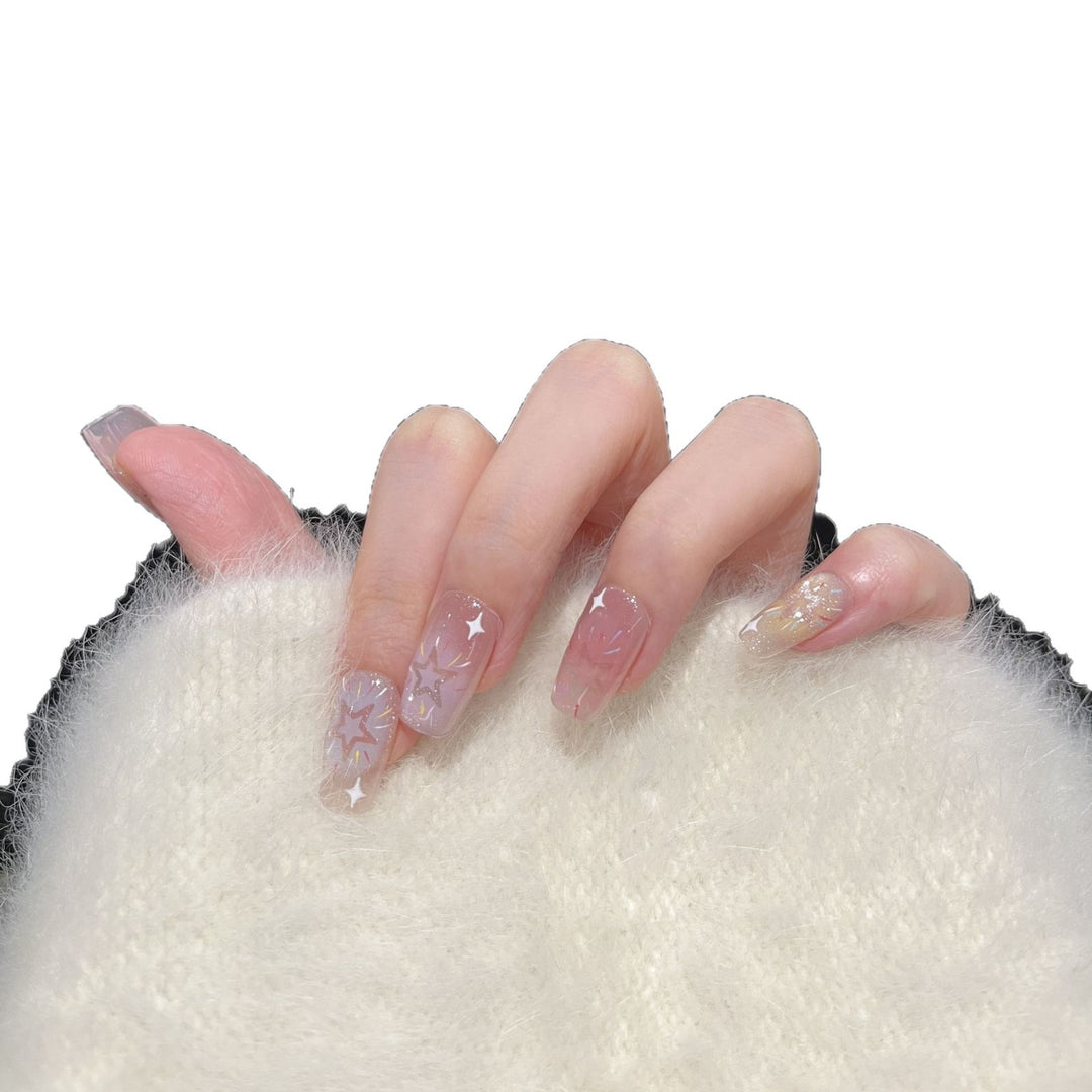 Starry Sky-Inspired Press-On Nail Art Set Stornfield