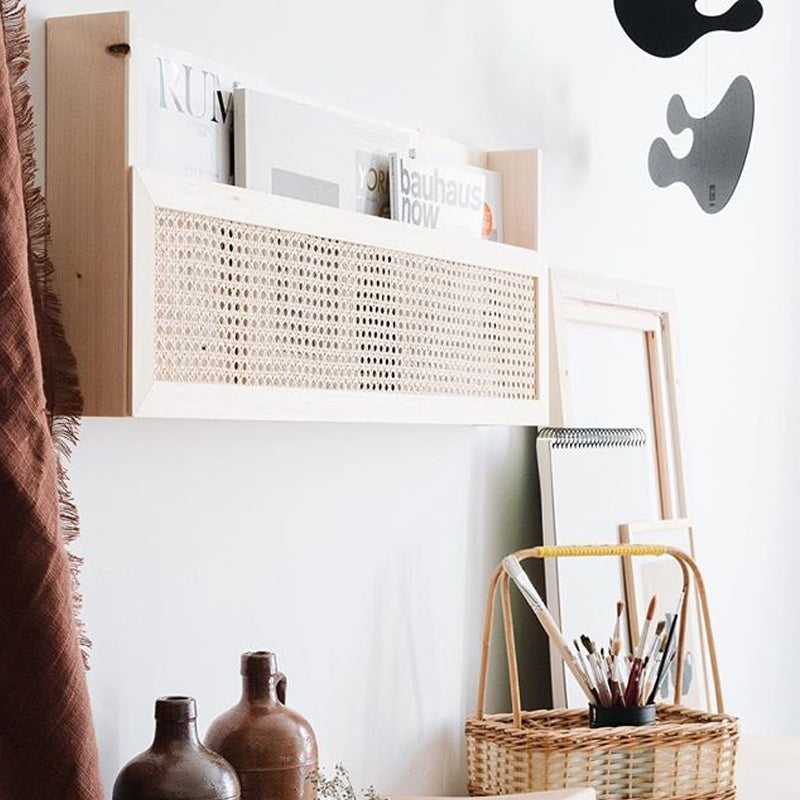 Wall-Mounted Wicker Storage Organizer Stornfield
