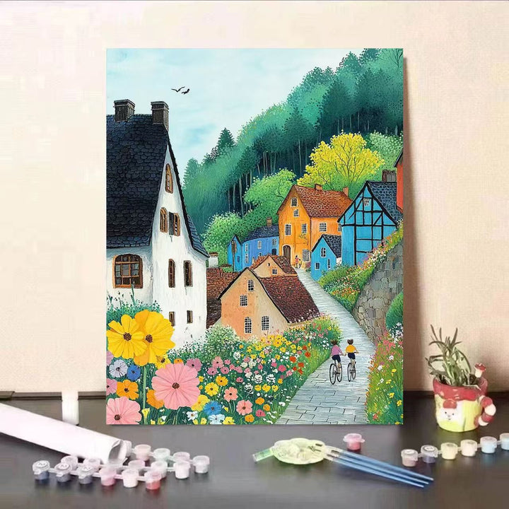Scenic Village Paint by Numbers Art Kit Stornfield