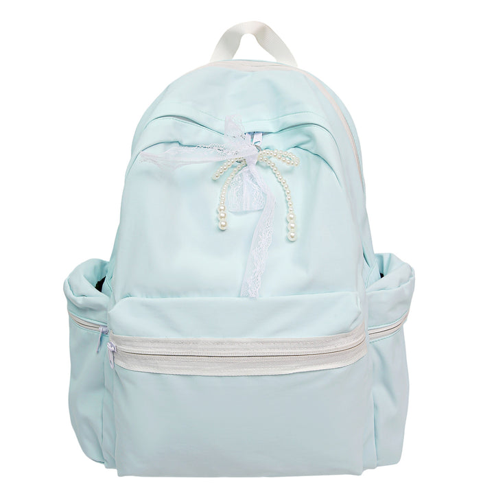 Elegant Backpack with Pearl and Lace Details Stornfield