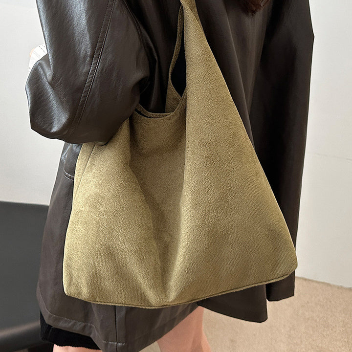 Minimalist Suede Shoulder Bag