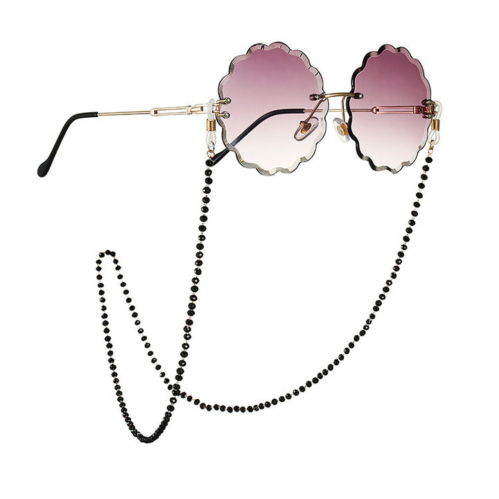Pearl glasses chain with crystalline shine Stornfield
