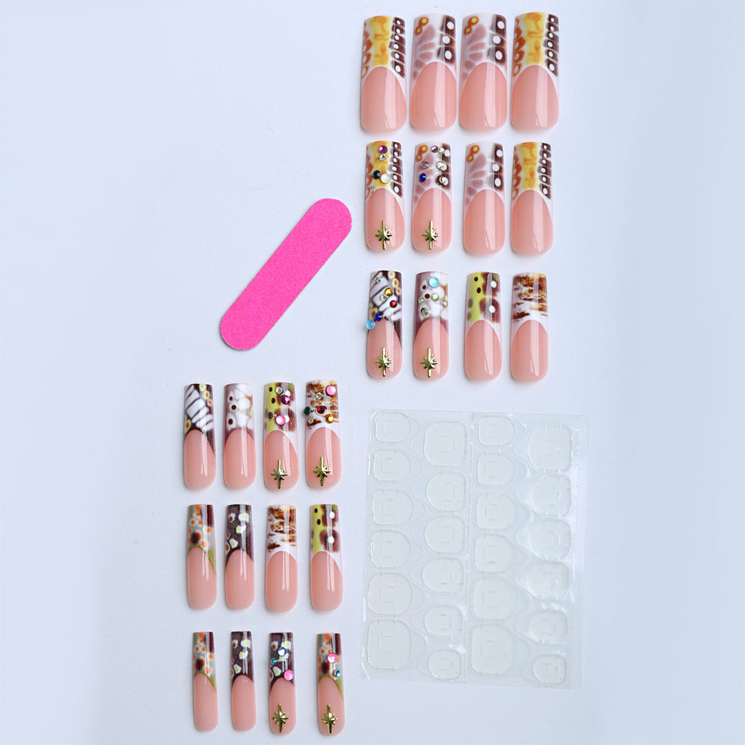 Stylish artificial nails with sparkling accents Stornfield