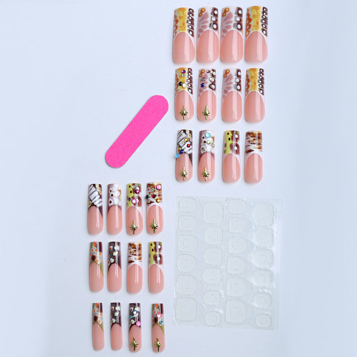 Stylish artificial nails with sparkling accents Stornfield