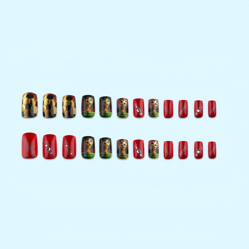 Sports-themed design artificial nails Stornfield
