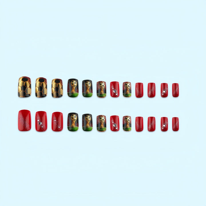 Sports-themed design artificial nails Stornfield