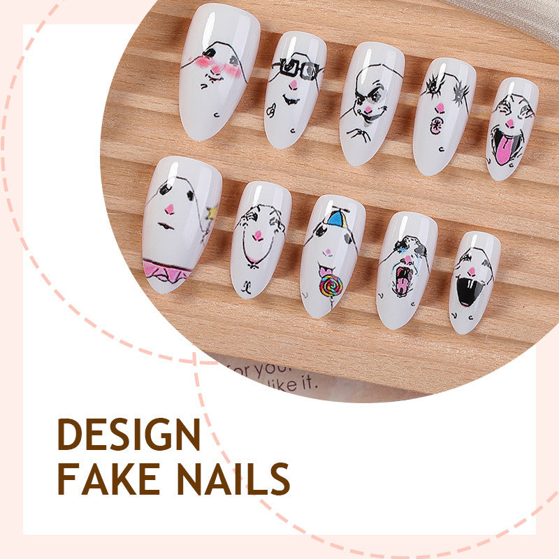Nail art set with playful animal design Stornfield