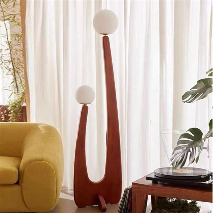Artistic Wooden Floor Lamp