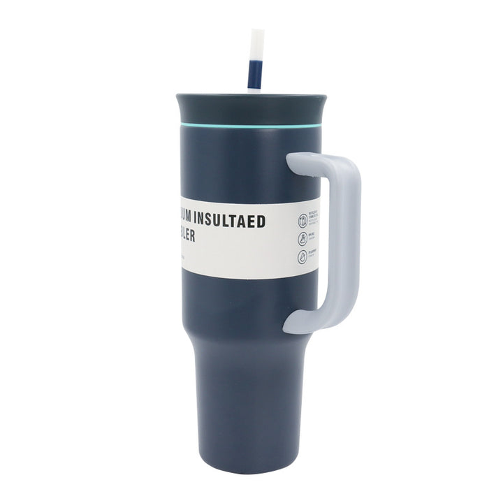 Women's Vacuum-Insulated Drinking Cup with Handle and Straw Stornfield