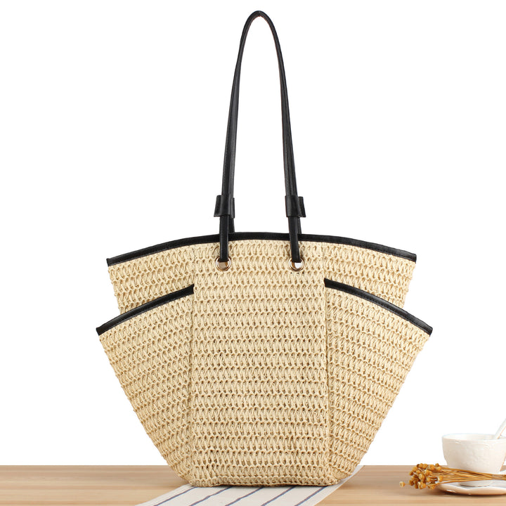 Tote bag with sophisticated compartment design and durable leather handles Stornfield