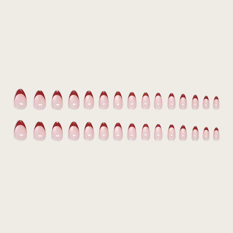 Elegant Artificial Nails with Stylish French Design Stornfield