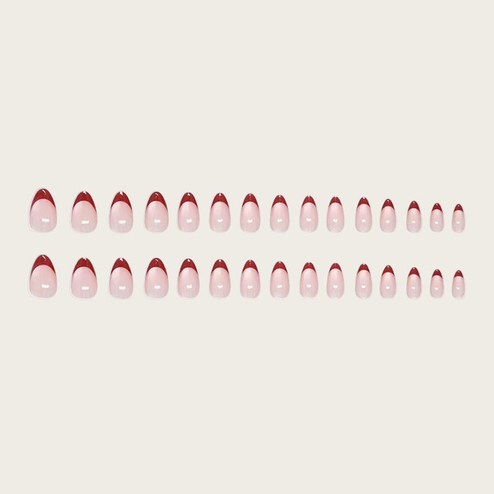 Elegant Artificial Nails with Stylish French Design Stornfield