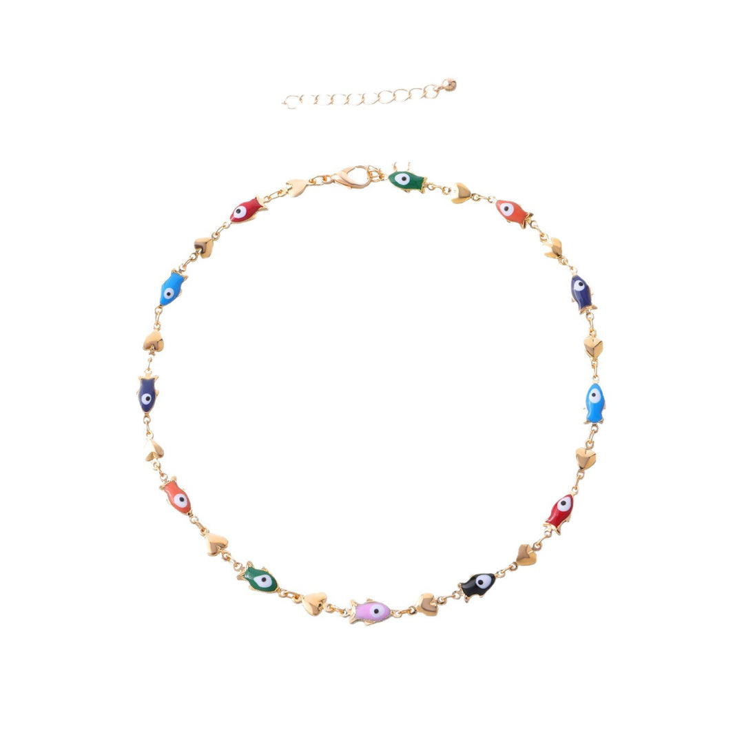 Enamel Fish Charm Necklace Stornfield