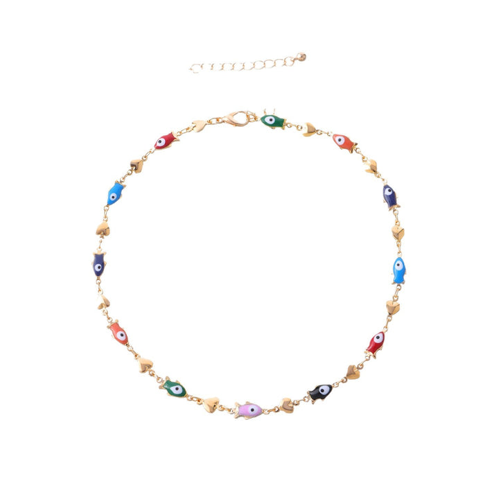 Enamel Fish Charm Necklace Stornfield