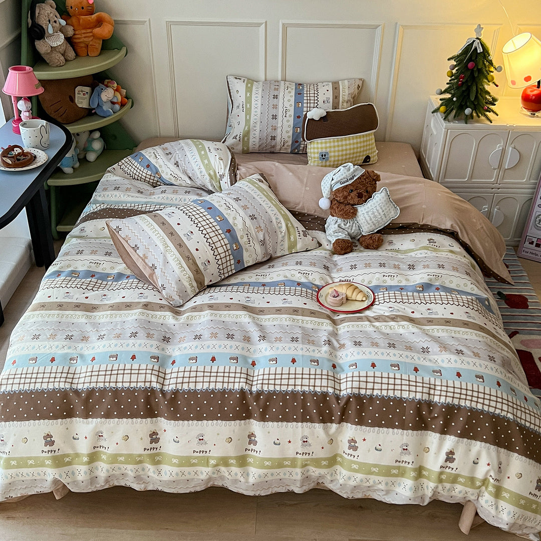 Playful Cartoon-Themed Bedspread Set