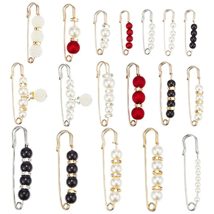 Decorative Pearl Beaded Safety Pins Stornfield